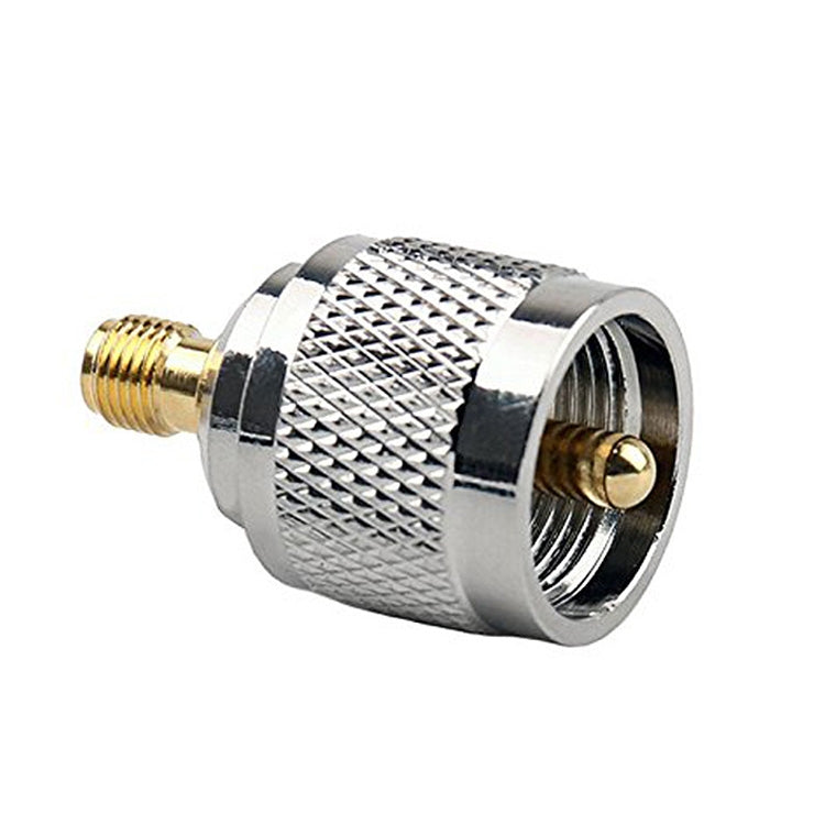 Connector RF Coaxial Adapter, UHF Male to SMA Female — UHF Male to SMA Female