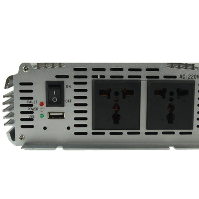 Car Power Inverter with USB Port & Booster Cable, 2000W DC 12V to AC 220V