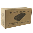 Car Power Inverter with USB Port & Booster Cable, 2000W DC 12V to AC 220V