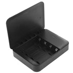 USB 2.0 4 x AA Batteries Box Portable Charger with Flashlight