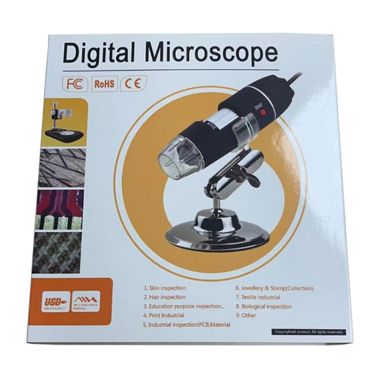 1.3 Mega Pixels 500X USB 2.0 Digital Microscope with 8 LED