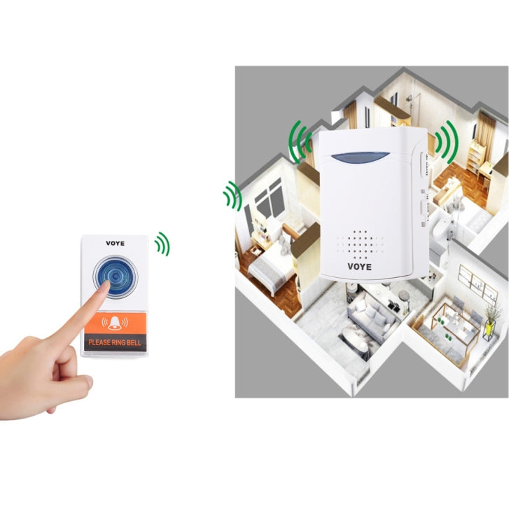 VOYE V006A Home Music Remote Control Wireless Doorbell with 38 Polyphony Sounds