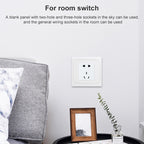 Wall Plate with Screw for Blank Inserts - 3 Hole, Use around the world