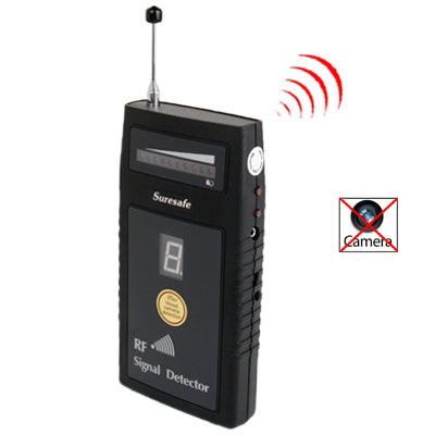 RF Signal Detector / Wireless & Wired Camera Detector / Bug Detector / Radio Frequency Devices with Digit Sensitivity Display