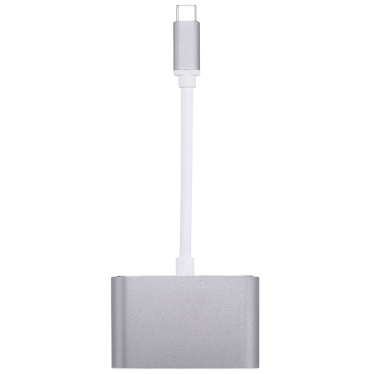 2 in 1 VGA & HDMI Female to USB-C / Type-C Male Hub Splitter Adapter