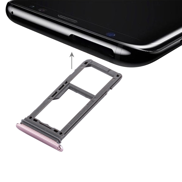 SIM Card Tray + Micro SD Tray, For Galaxy S8 — Silver