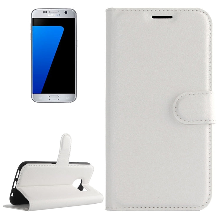 G930 Litchi Texture Horizontal Flip Leather Case with Holder & Card Slots & Wallet, For Galaxy S7