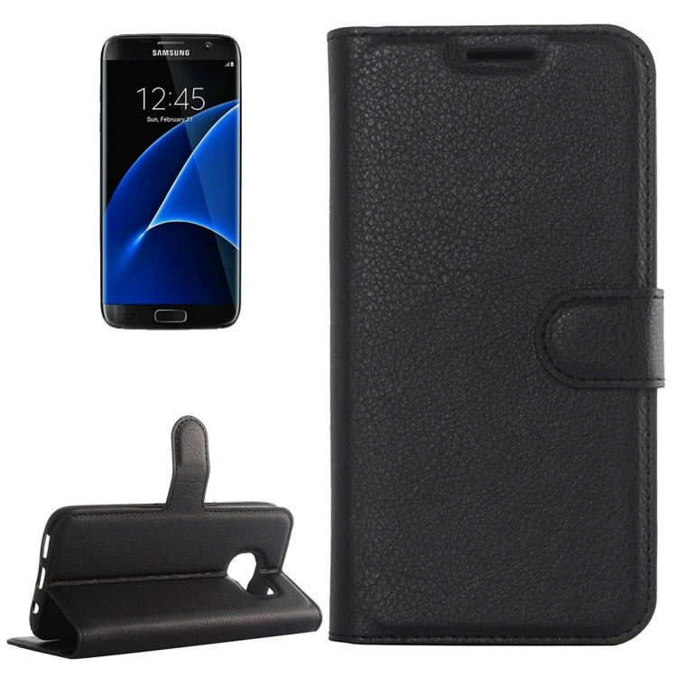 G935 Litchi Texture Horizontal Flip Leather Case with Holder & Card Slots & Wallet, For Galaxy S7 Edge