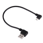 20cm USB 2.0 Right Turn Elbow to Micro USB Elbow Data Cable — Right to Right