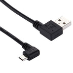 20cm USB 2.0 Left Turn Elbow to Micro USB Elbow Data Cable