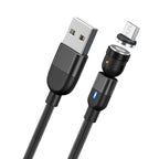 1m 3A Output USB to Micro USB 540 Degree Rotating Magnetic Data Sync Charging Cable — 1m Micro USB