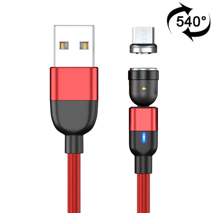 1m 3A Output USB to Micro USB 540 Degree Rotating Magnetic Data Sync Charging Cable — Purple