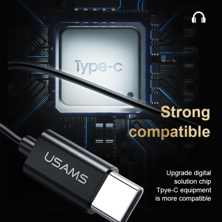 USAMS US-SJ482 EP-43 Wired In Ear USB-C / Type-C Interface Metal Digital HiFi Noise Reduction Earphones with Mic & Digital Chip, Length: 1.2m