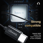 USAMS US-SJ482 EP-43 Wired In Ear USB-C / Type-C Interface Metal Digital HiFi Noise Reduction Earphones with Mic & Digital Chip, Length: 1.2m
