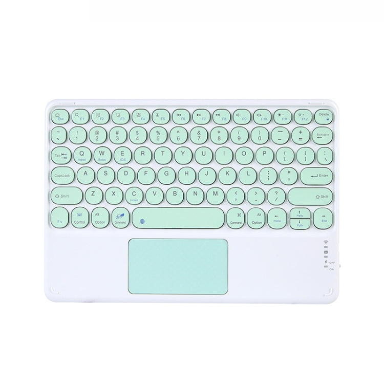 250C 10 inch Universal Tablet Round Keycap Wireless Bluetooth Keyboard with Touch Panel — 250C