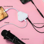 Multifunctional Live Broadcast Converter Mini Sound Card, 5 In 1