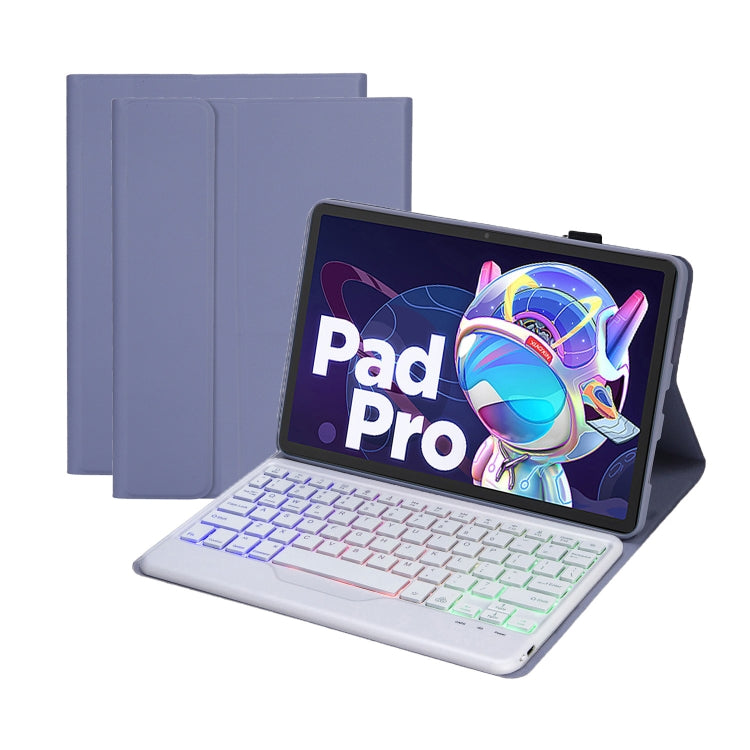 AM20-BS Lambskin Texture Ultra-thin Backlight Bluetooth Keyboard Leather Tablet Case For Lenovo Xiaoxin Pad 2022 10.6 inch/Tab M10 Plus 10.6 3rd Gen 2022 — view 6