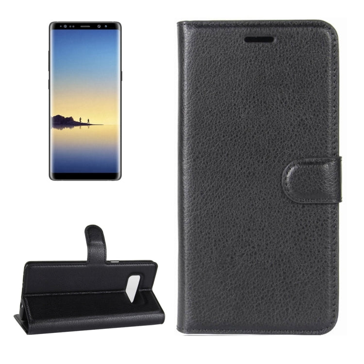 Litchi Texture Horizontal Flip Leather Case with Holder & Card Slots & Wallet, For Galaxy Note 8, Galaxy Note 8