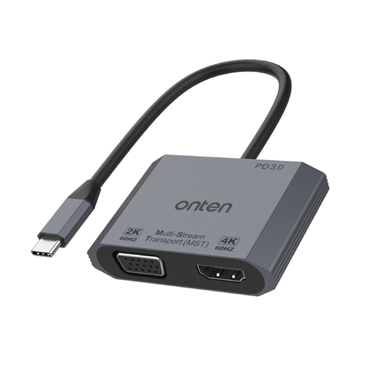 Onten M205 3 in 1 Type-C to HDMI+VGA+PD Fast Charge Video Converter