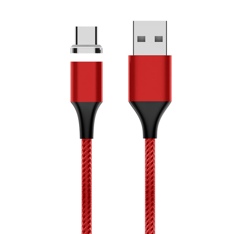 M11 3A USB to USB-C / Type-C Nylon Braided Magnetic Data Cable, Cable Length: 2m — Black