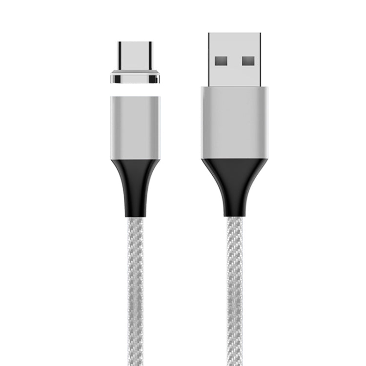 M11 3A USB to USB-C / Type-C Nylon Braided Magnetic Data Cable, Cable Length: 2m — Blue