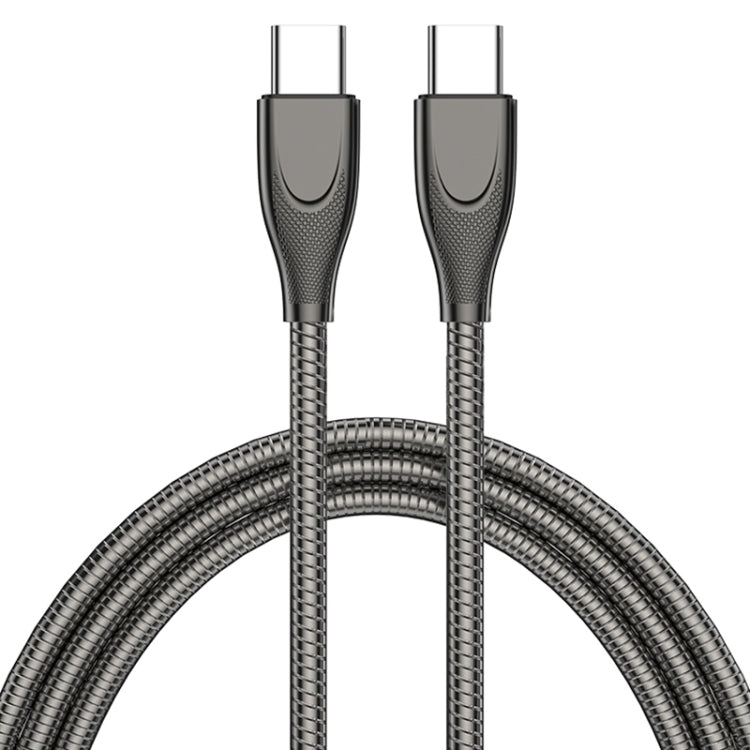 ADC-009 USB-C / Type-C to USB-C / Type-C Zinc Alloy Hose Fast Charging Data Cable, Cable Length: 1m