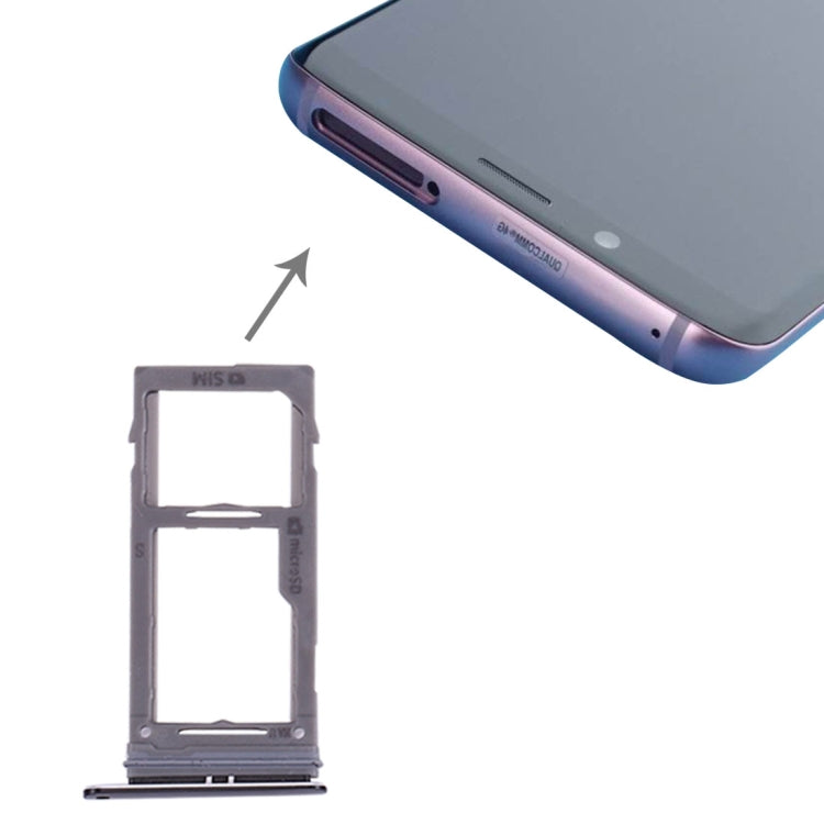 SIM & Micro SD Card Tray, For Galaxy S9+ / S9 — Black