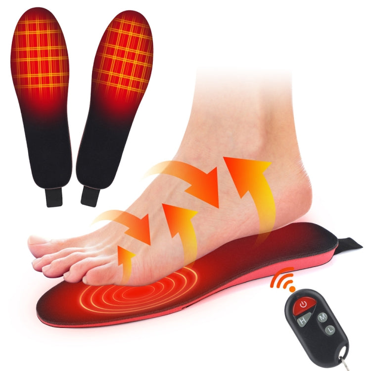 Rechargeable Electric Heating Insole Wireless Remote Control Smart Thermal Insole, Size:Medium(34-40 Size)