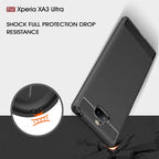 Brushed Texture Carbon Fiber Soft TPU Case for Sony Xperia 10 Plus