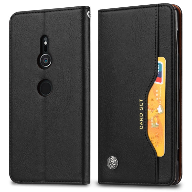 Knead Skin Texture Horizontal Flip Leather Case for Sony Xperia XZ3, with Photo Frame & Holder & Card Slots & Wallet