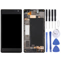 LCD Screen and Digitizer Full Assembly with Frame for Nokia Lumia 735 (Black)