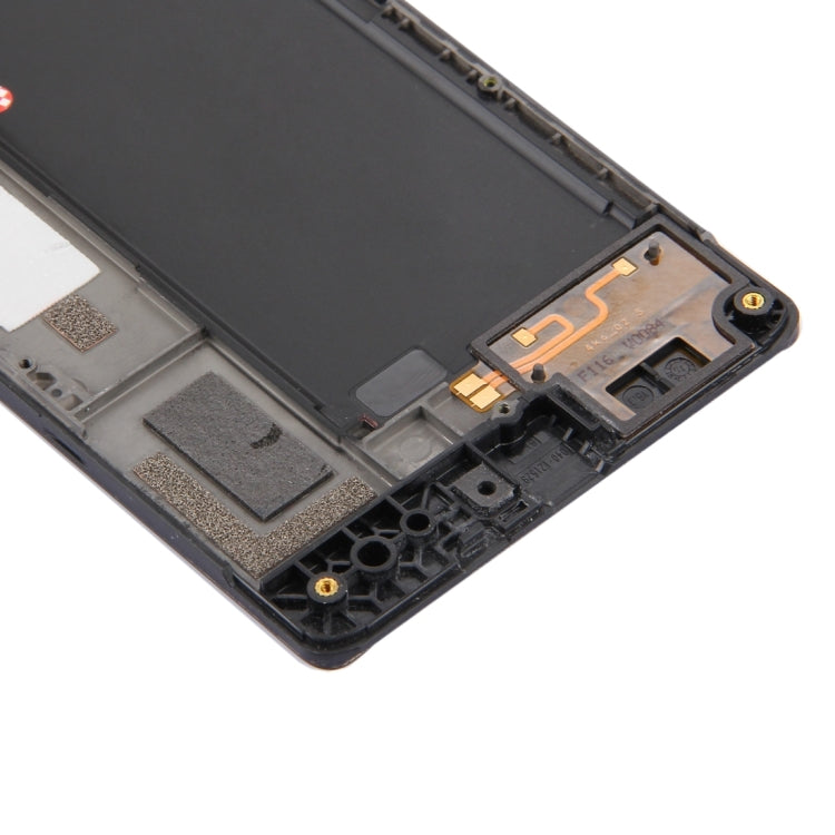 LCD Screen and Digitizer Full Assembly with Frame for Nokia Lumia 735 (Black)