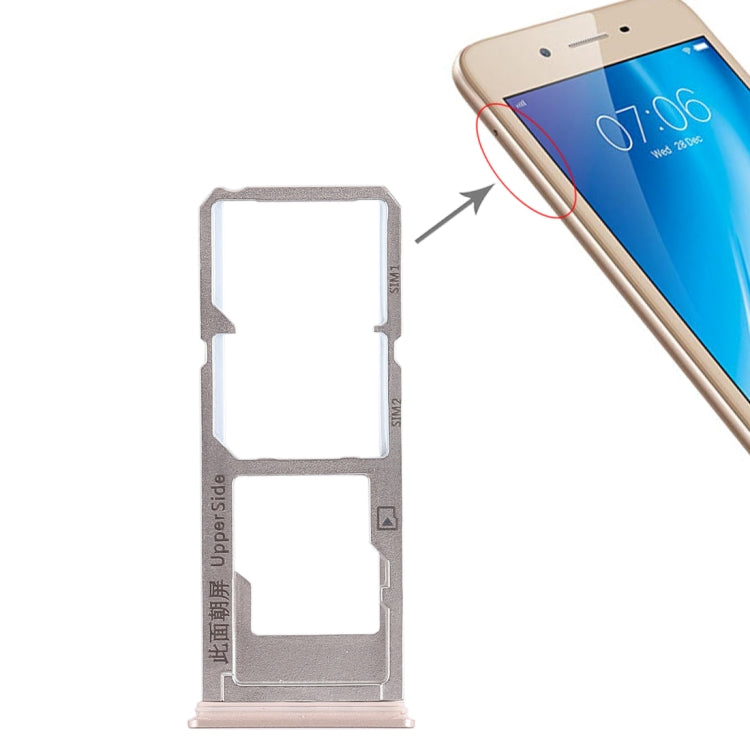 2 x SIM Card Tray + Micro SD Card Tray, For Vivo Y53