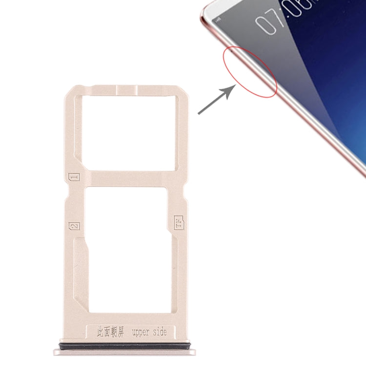 SIM Card Tray + SIM Card Tray / Micro SD Card Tray, For Vivo X20 Plus