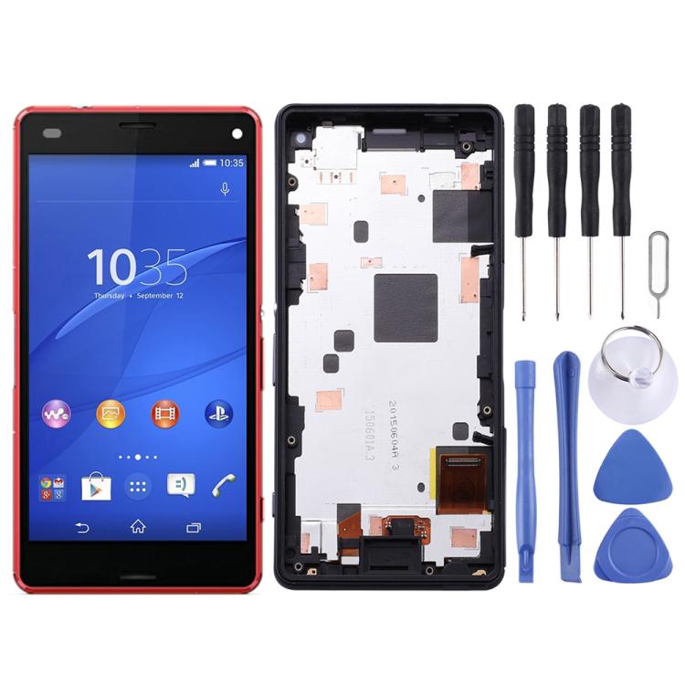 LCD Screen and Digitizer Full Assembly with Frame for Sony Xperia Z3 Mini Compact — Xperia Z3 Mini Compact (Green)