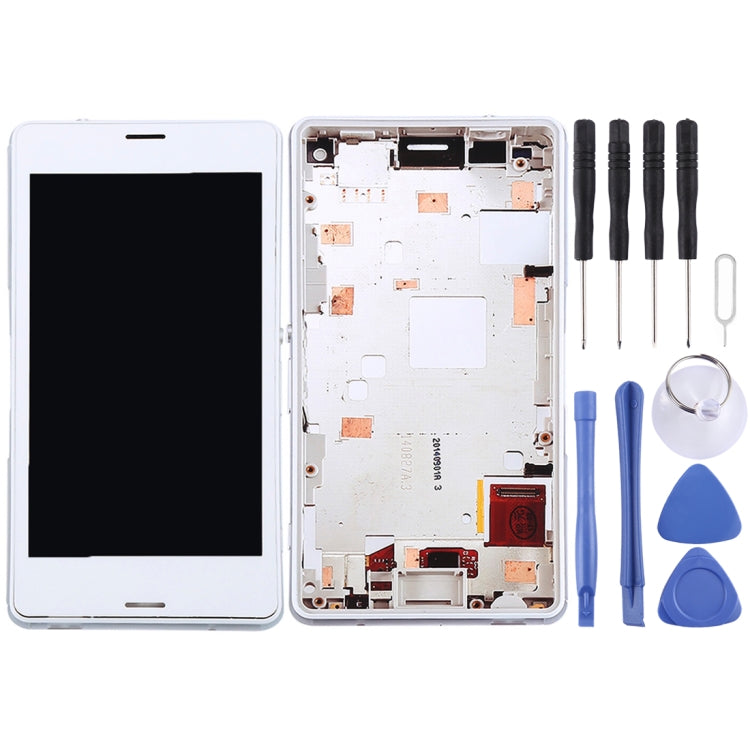 LCD Screen and Digitizer Full Assembly with Frame for Sony Xperia Z3 Mini Compact — Black
