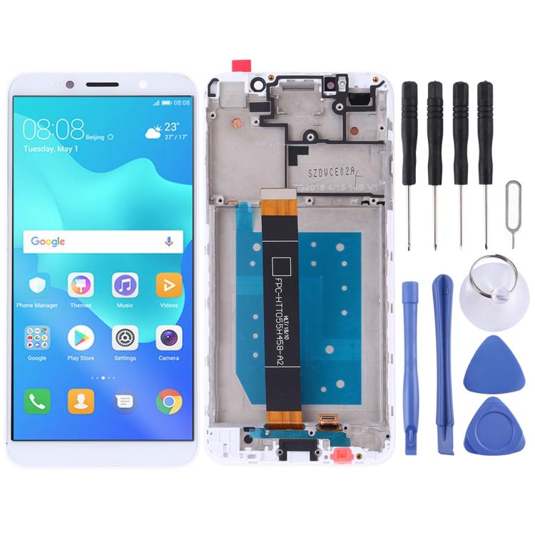 LCD Screen and Digitizer Full Assembly with Frame for Huawei Y5 Prime (2018)