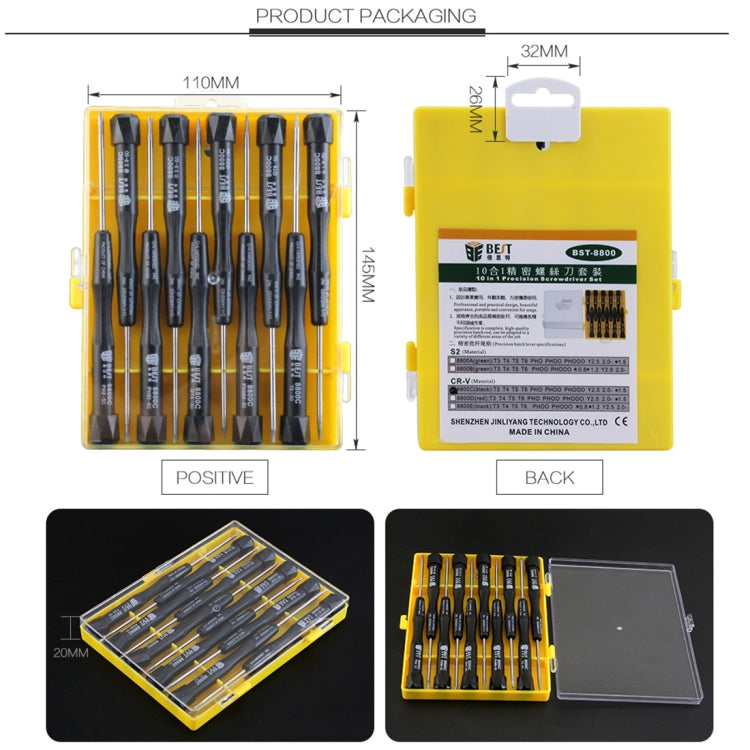 10 in 1 BEST BST-8800C Repair Tool Precision Screwdriver Set