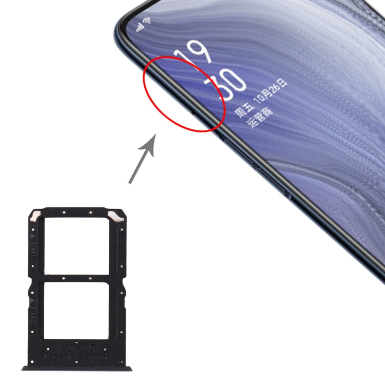 SIM Card Tray + SIM Card Tray, For OPPO Reno Z