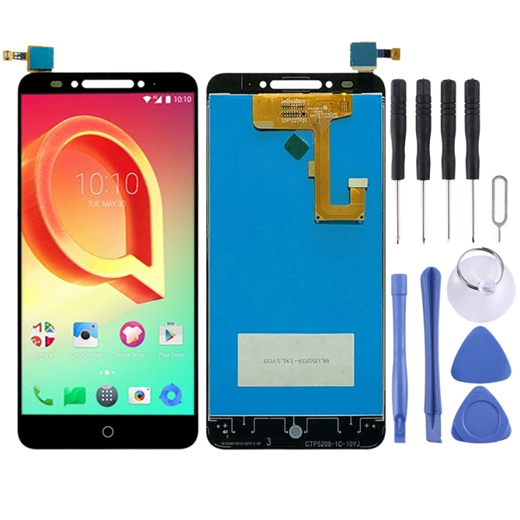 LCD Screen and Digitizer Full Assembly with Fingerprint Button for Alcatel A5 5085Y