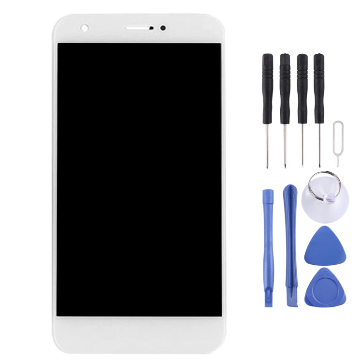 LCD Screen and Digitizer Full Assembly, For ZTE Blade A512 — White