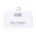 TF + SD Card + USB Port to USB-C / Type-C Adapter Card Reader Connection Kit with LED Indicator Light