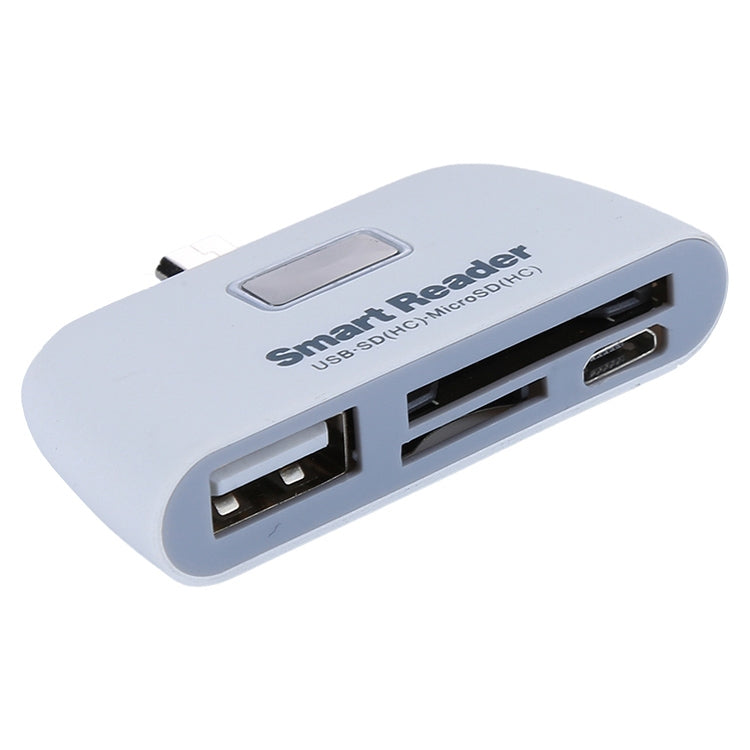 TF + SD + USB 2.0 + Micro USB Port to Micro USB OTG Smart Card Reader Connection Kit with LED Indicator Light — view 8