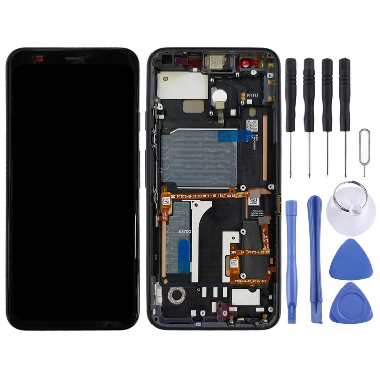 LCD Screen and Digitizer Full Assembly with Frame for Google Pixel 4