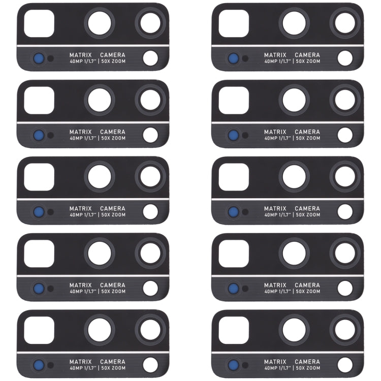 10pcs Back Camera Lens, For Huawei Honor 30 Pro