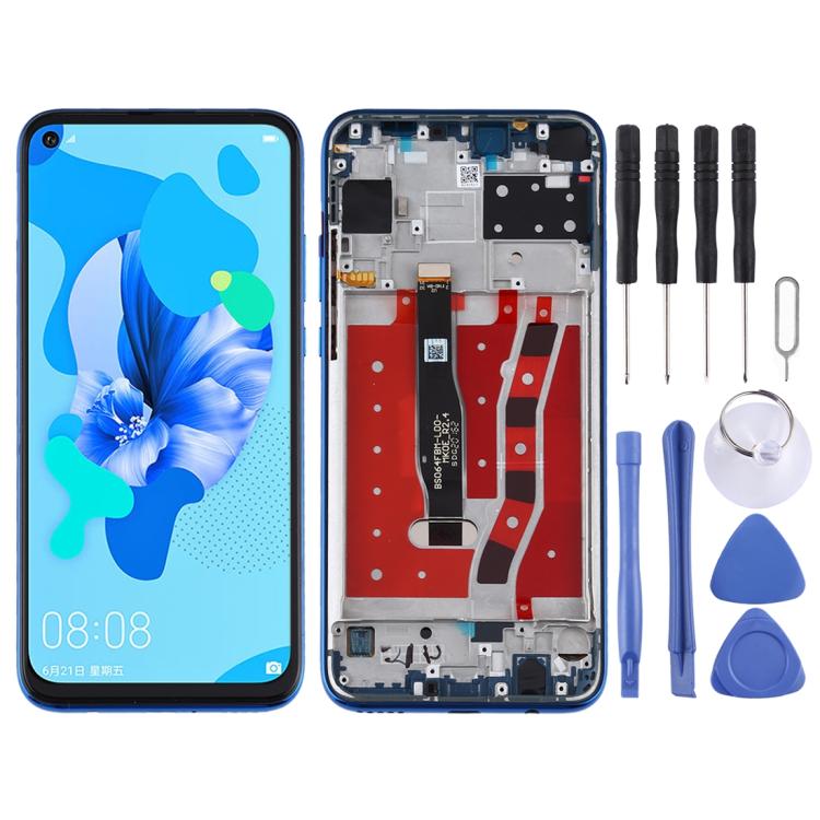LCD Screen and Digitizer Full Assembly with Frame for Huawei Nova 5i