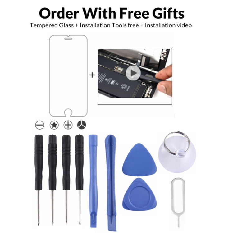 (4 x Screwdriver + 2 x Teardown Rods + 2 x Triangle on Thick Slices + 1 x Eject Pin + 1 x Chuck + 1 x Tempered Glass), 11 in 1 Repair Kits