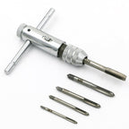 M3-M8 Adjustable Ratchet Tap Wrench and Hand Tapping Accessories — M3-M8