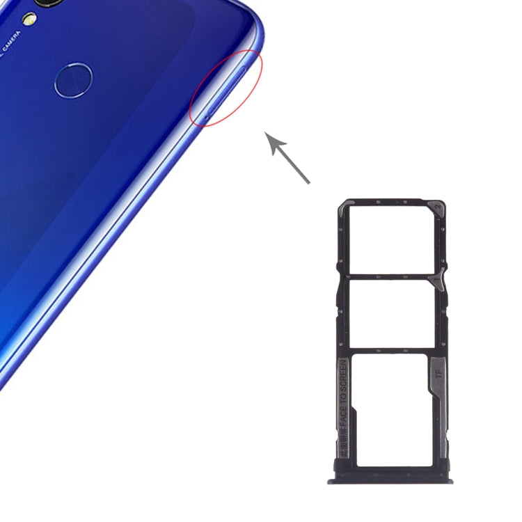 SIM Card Tray + SIM Card Tray + Micro SD Card for Xiaomi Redmi 7 — Black