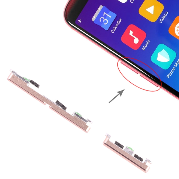 Side Keys, For OPPO R11s — Black
